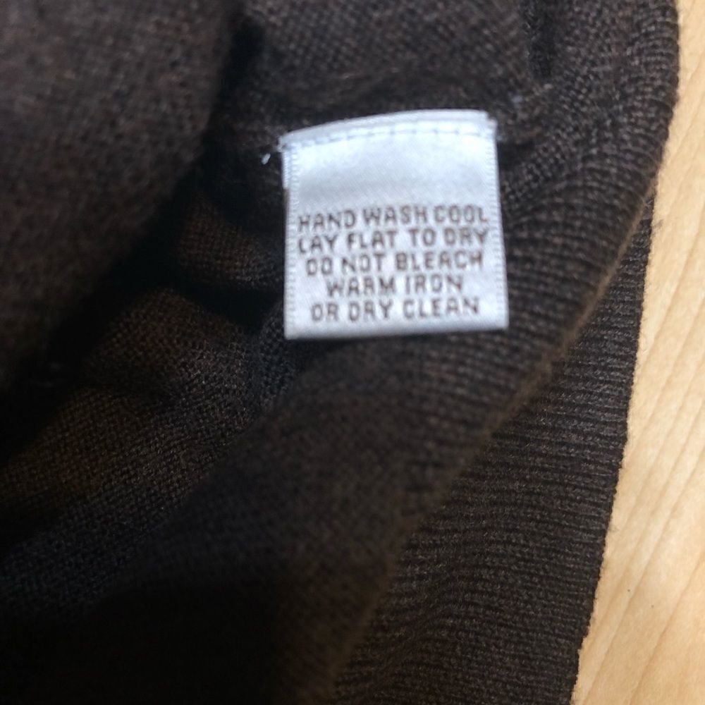Coffee Color Peter Millar V Neck Sweater Large - Picture 5 of 7